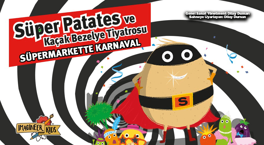 Süper Patates ve Kaçak Bezelye Süpermarkette Karnaval 
 card