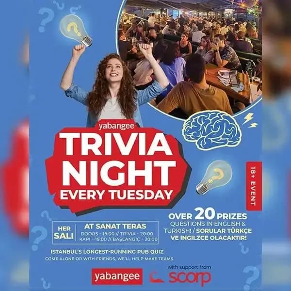 Trivia Night: Questions in English & Turkish card