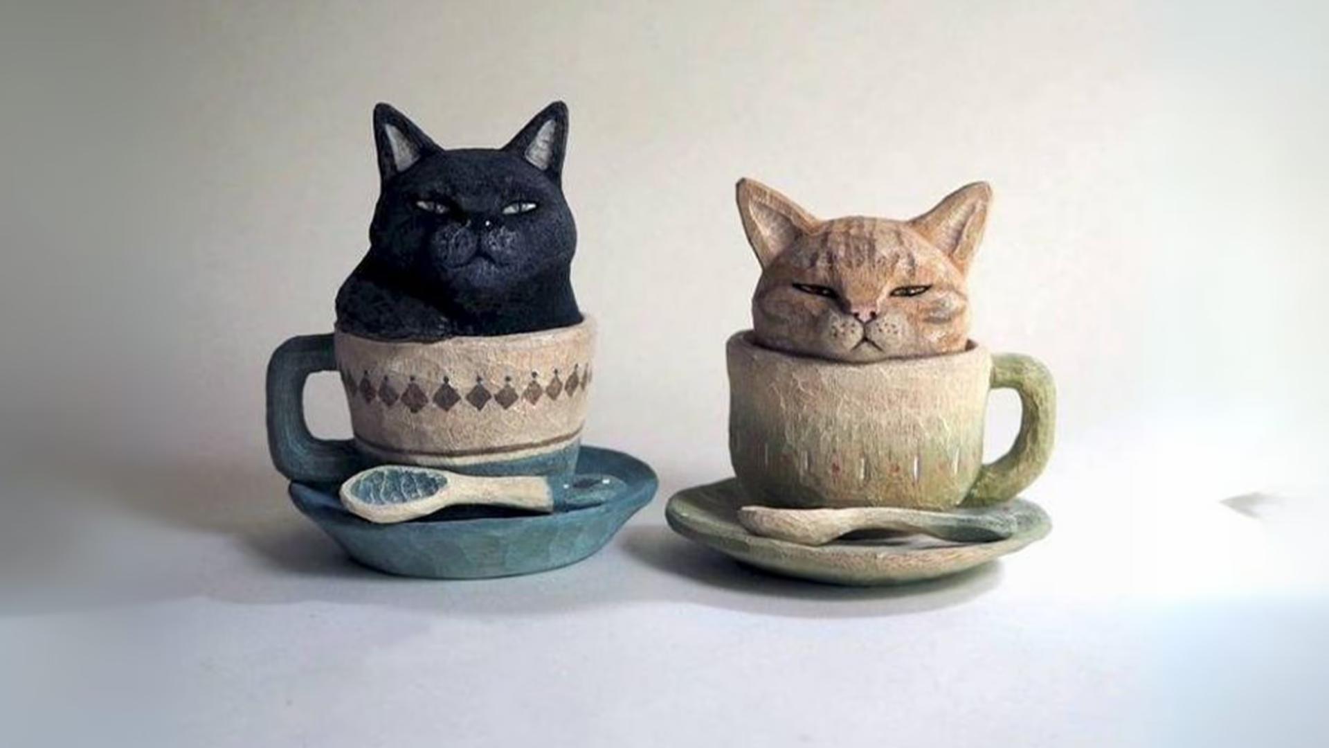 Heykel - Bir Fincan Kedi card