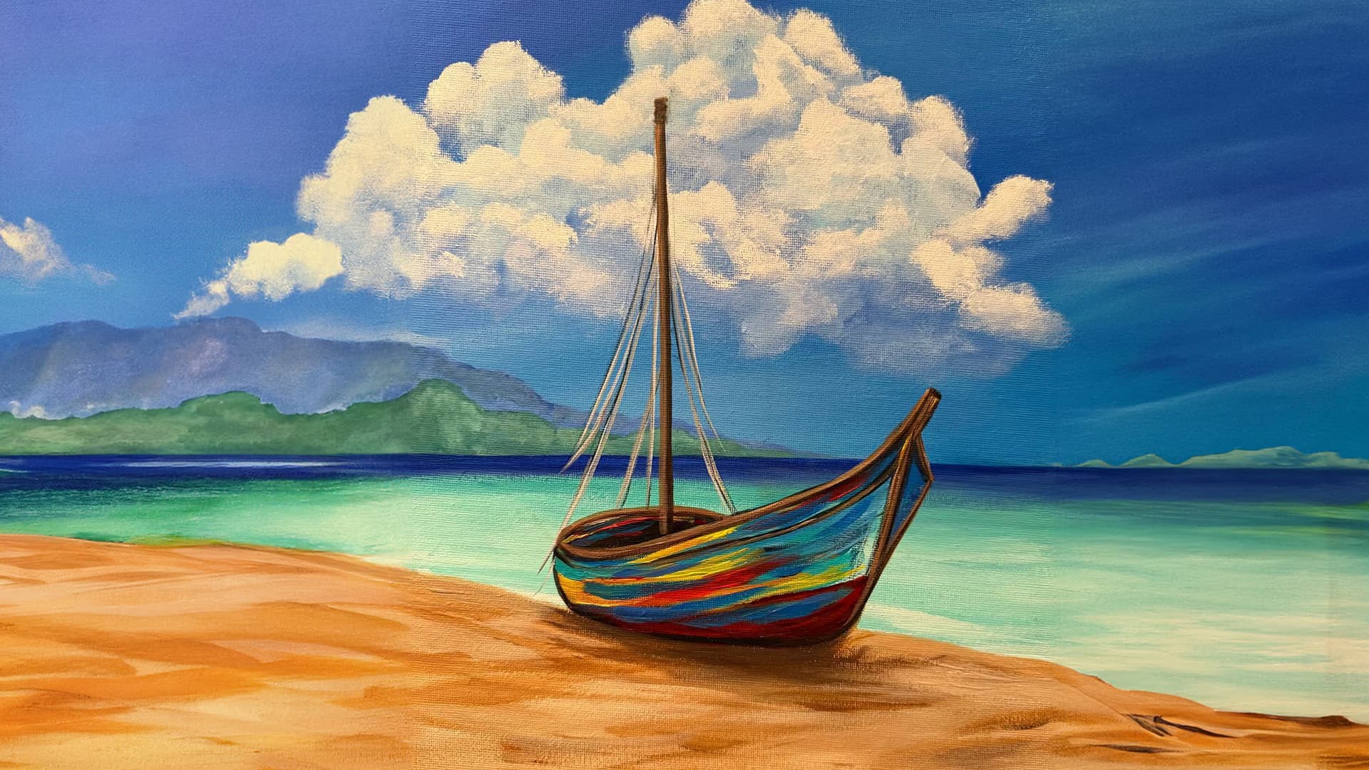 Resim - Kıyıdaki Sandal
