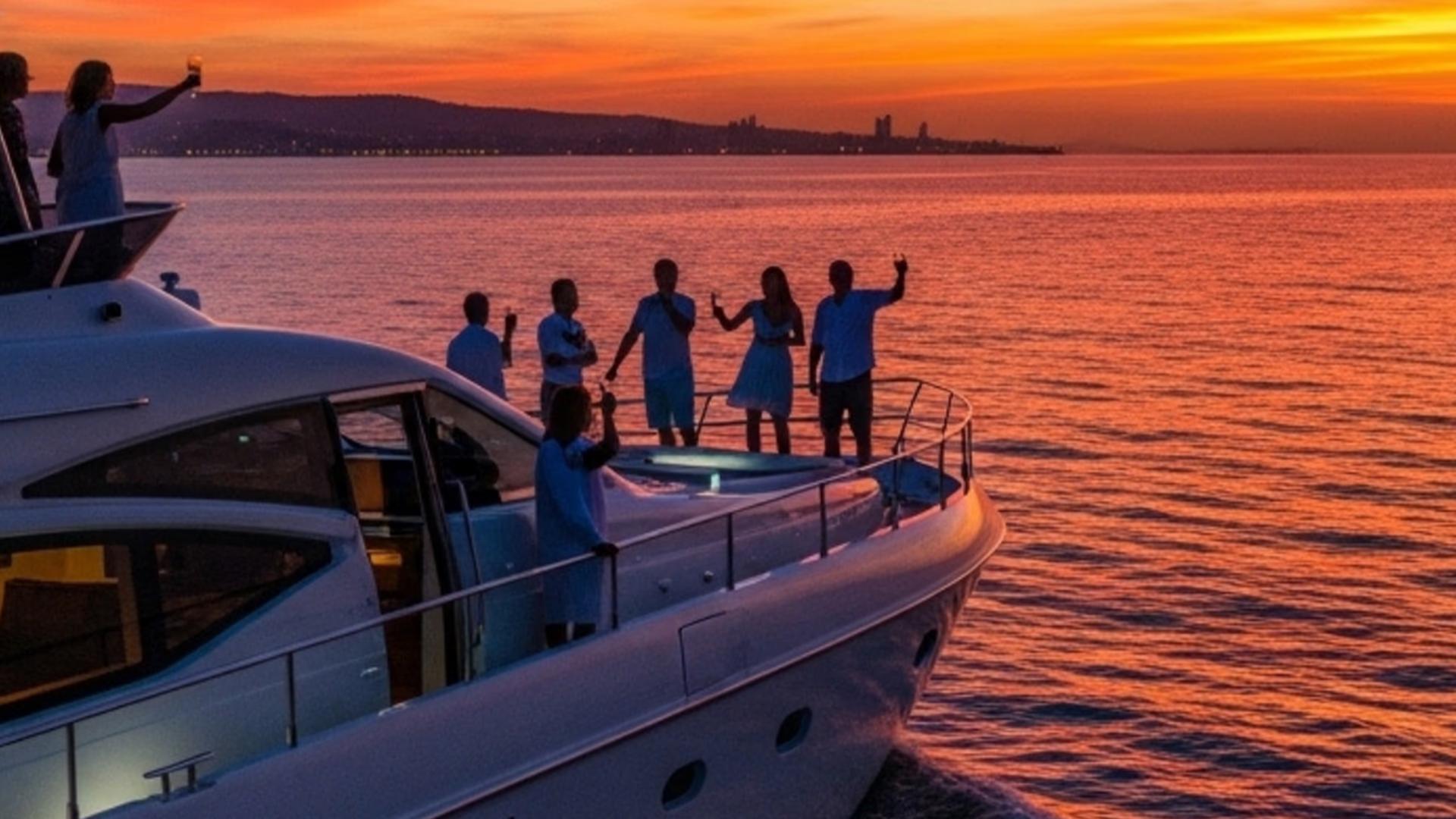 Boğaz Gün Batımı Gezisi - İstanbul'da Lüks Yat Deneyimi card