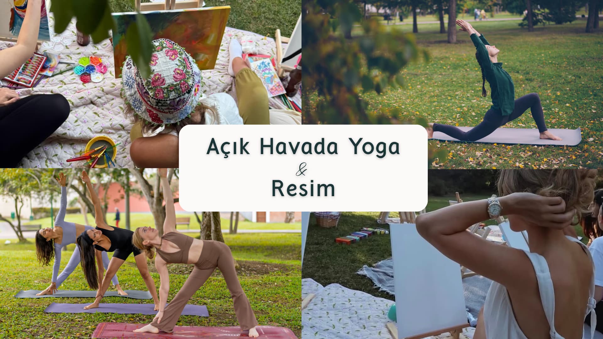 Açık Havada Yoga & Resim card