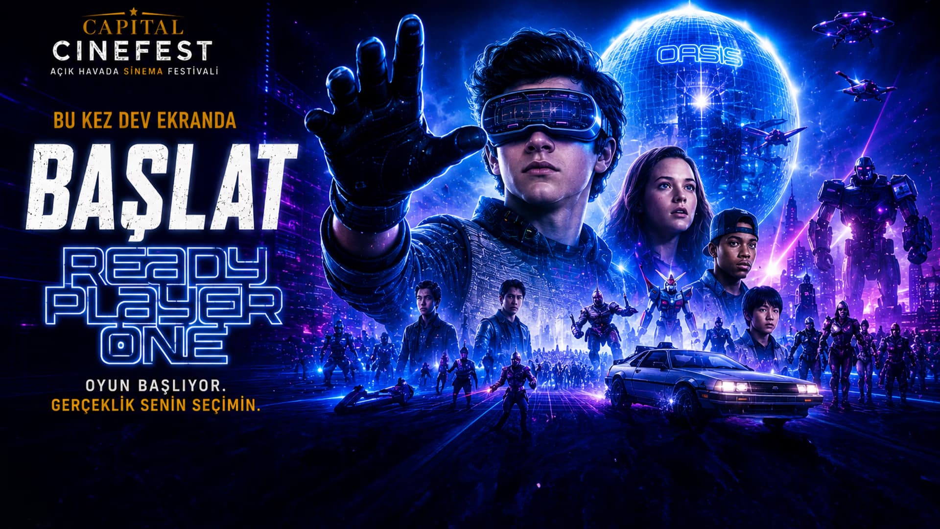 Capital Cinefest Açık Havada Sinema Festivali – Başlat (Ready Player One)

