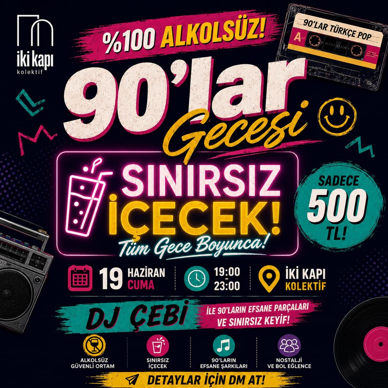 ALKOLSÜZ 90'LAR GECESİ