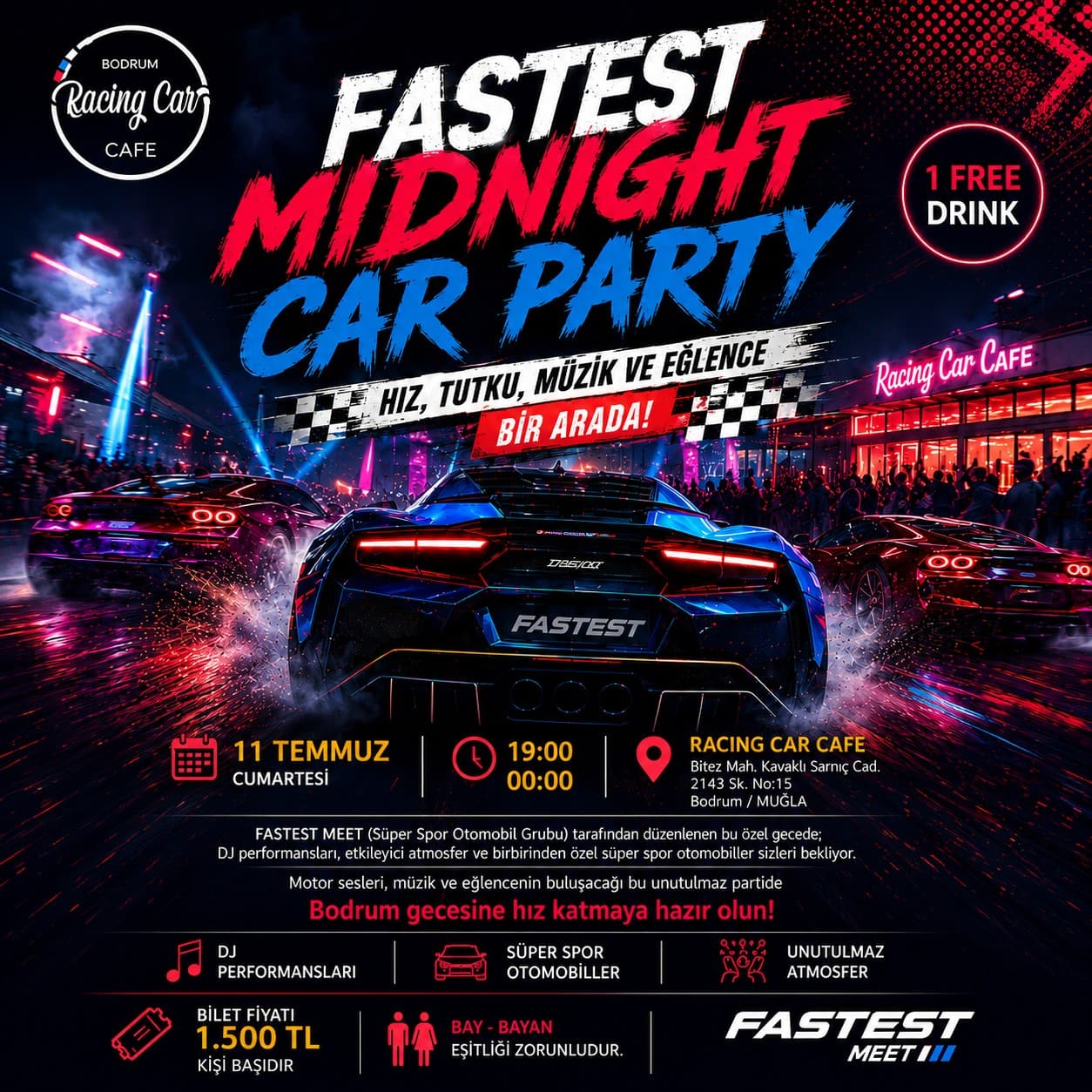 Fastest Midnight Car Party - Bodrum