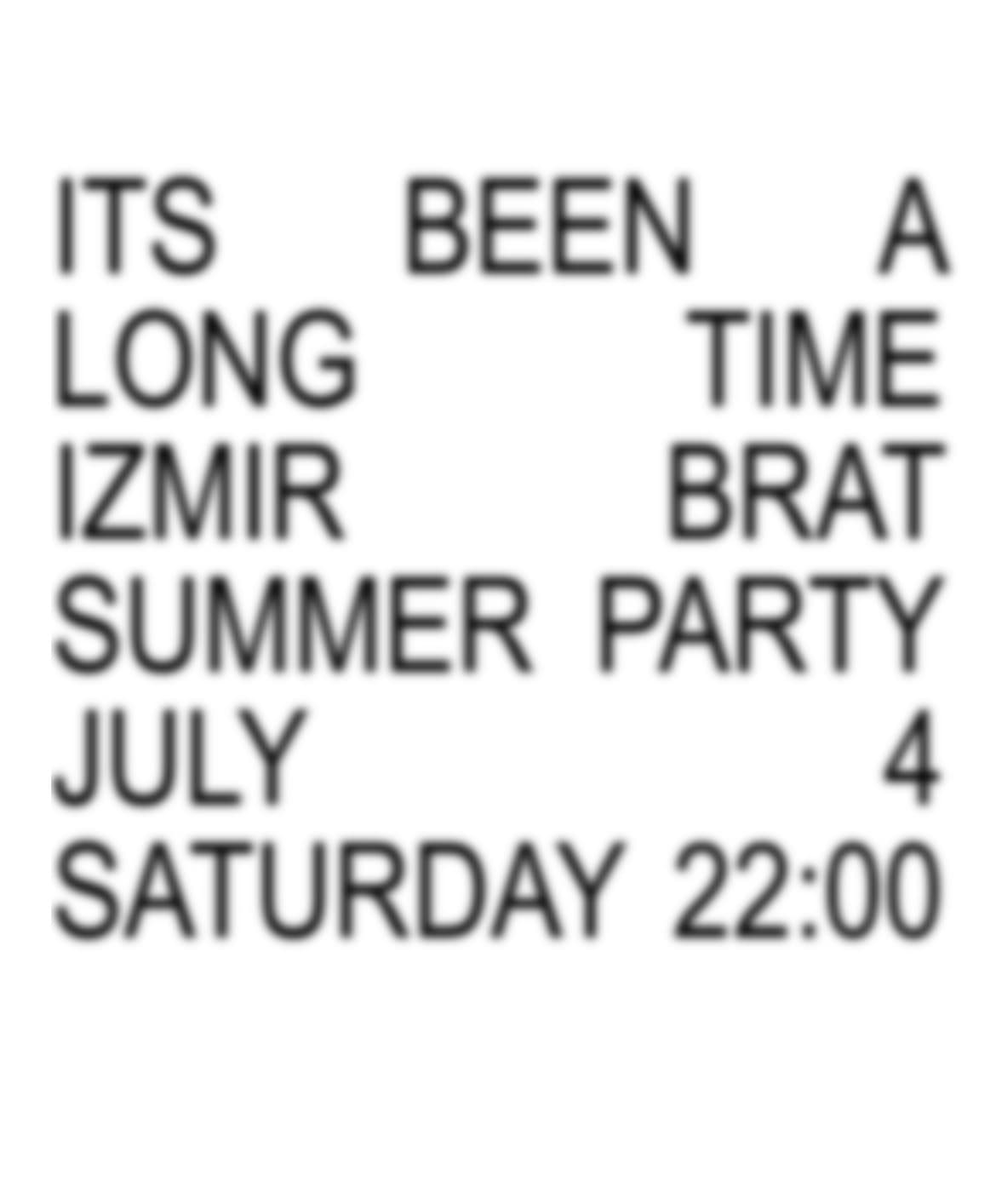 IZMIR BRAT SUMMER PARTY