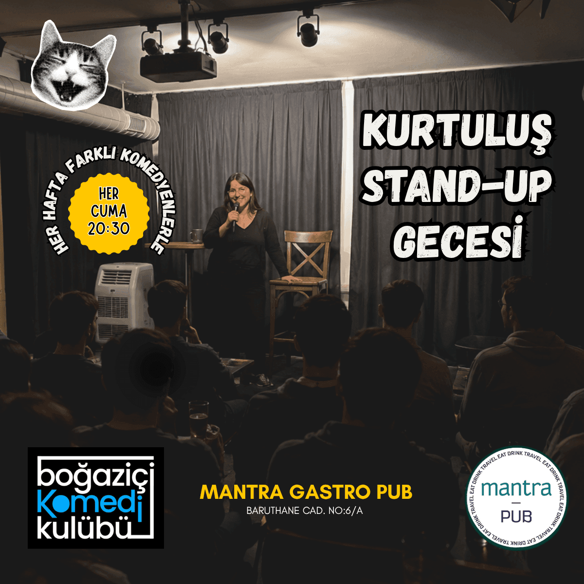 Kurtuluş Stand-up Gecesi - Boğaziçi Komedi Kulübü