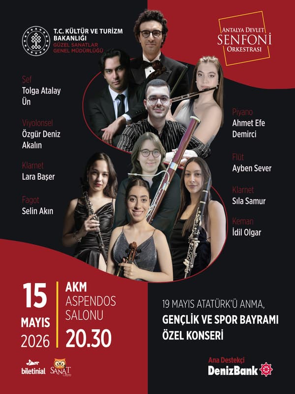 19 Mayıs Atatürk'ü Anma Gençlik ve Spor Bayramı Özel Konseri - Antalya Devlet Senfoni Orkestrası card