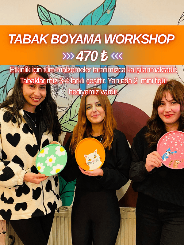 2 Adet Mini Ayıcık Figür Hediyeli Tabak Boyama Workshop