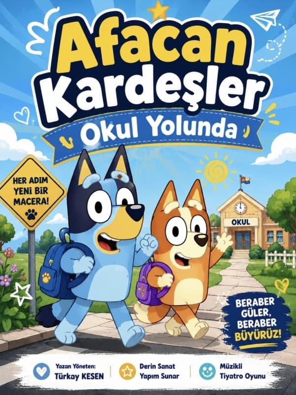 Afacan Kardeşler Okul Yolunda card