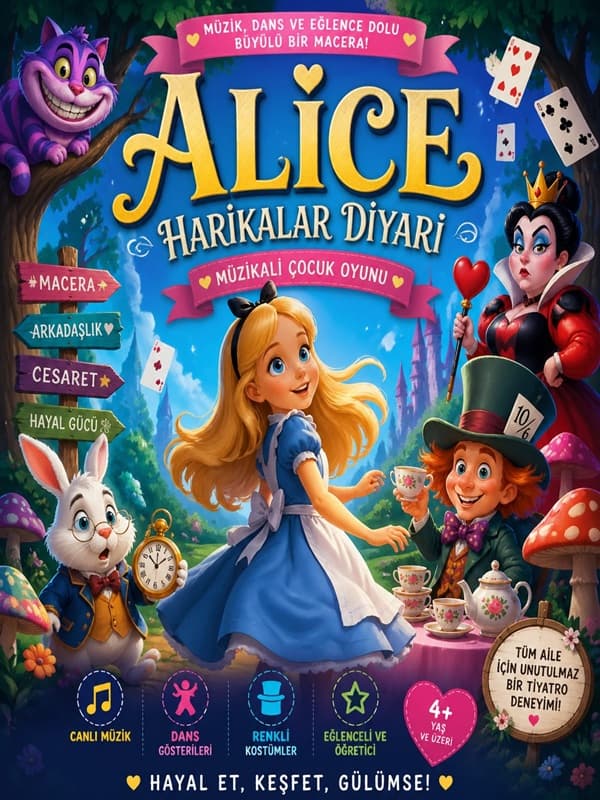 Alice Harikalar Diyarında - Müzikli Çocuk Oyunu card