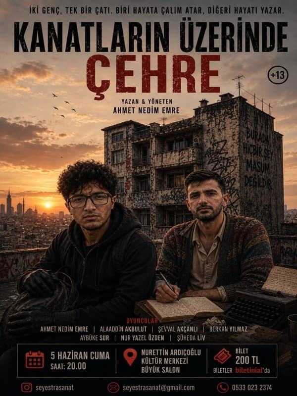 Kanatların Üzerinde Çehre card