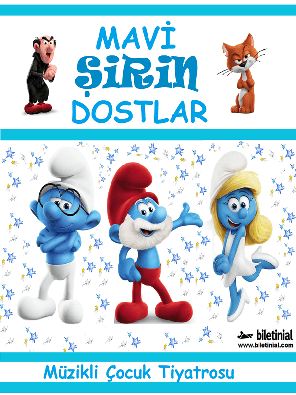 Mavi Şirin Dostlar card