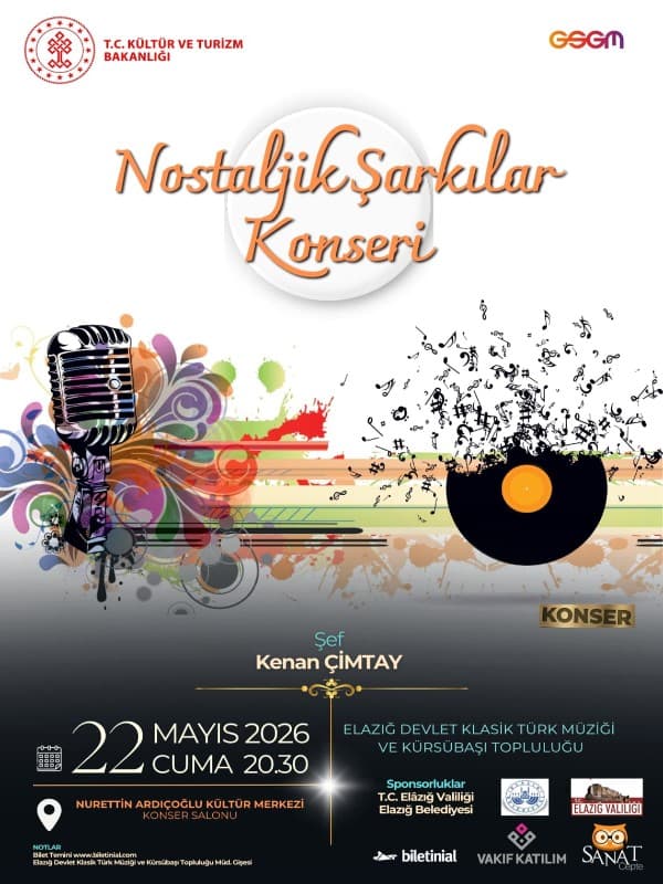 Nostaljik Şarkılar Konseri - Elazığ Devlet Klasik Türk Müziği ve Kürsübaşı Topluluğu card