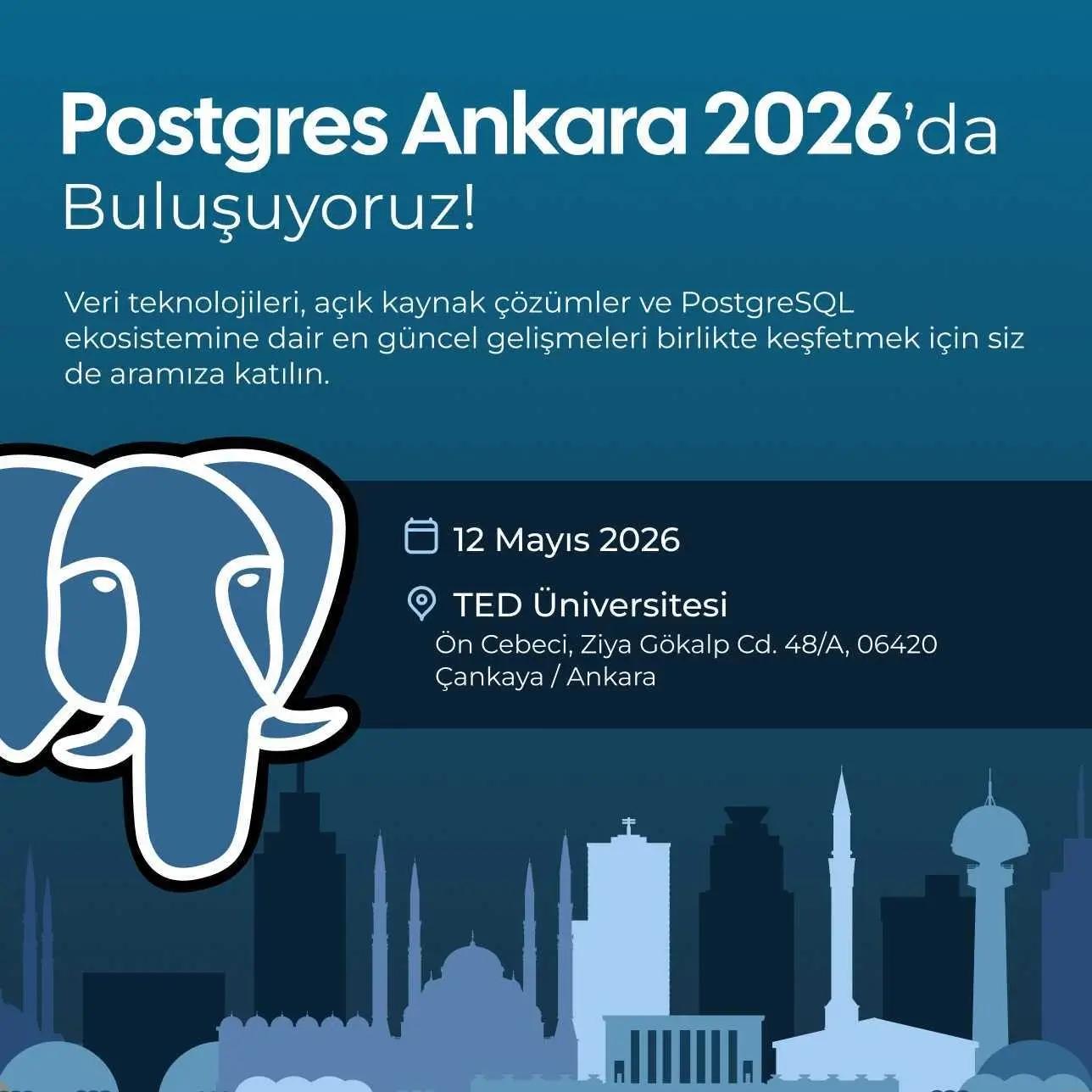 Postgres Ankara 2026 card