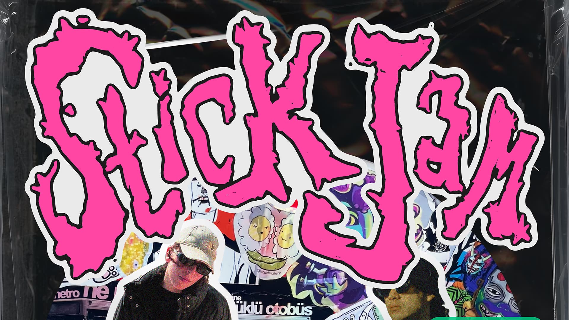 STICKJAM: Sticker Bazaar & Music card