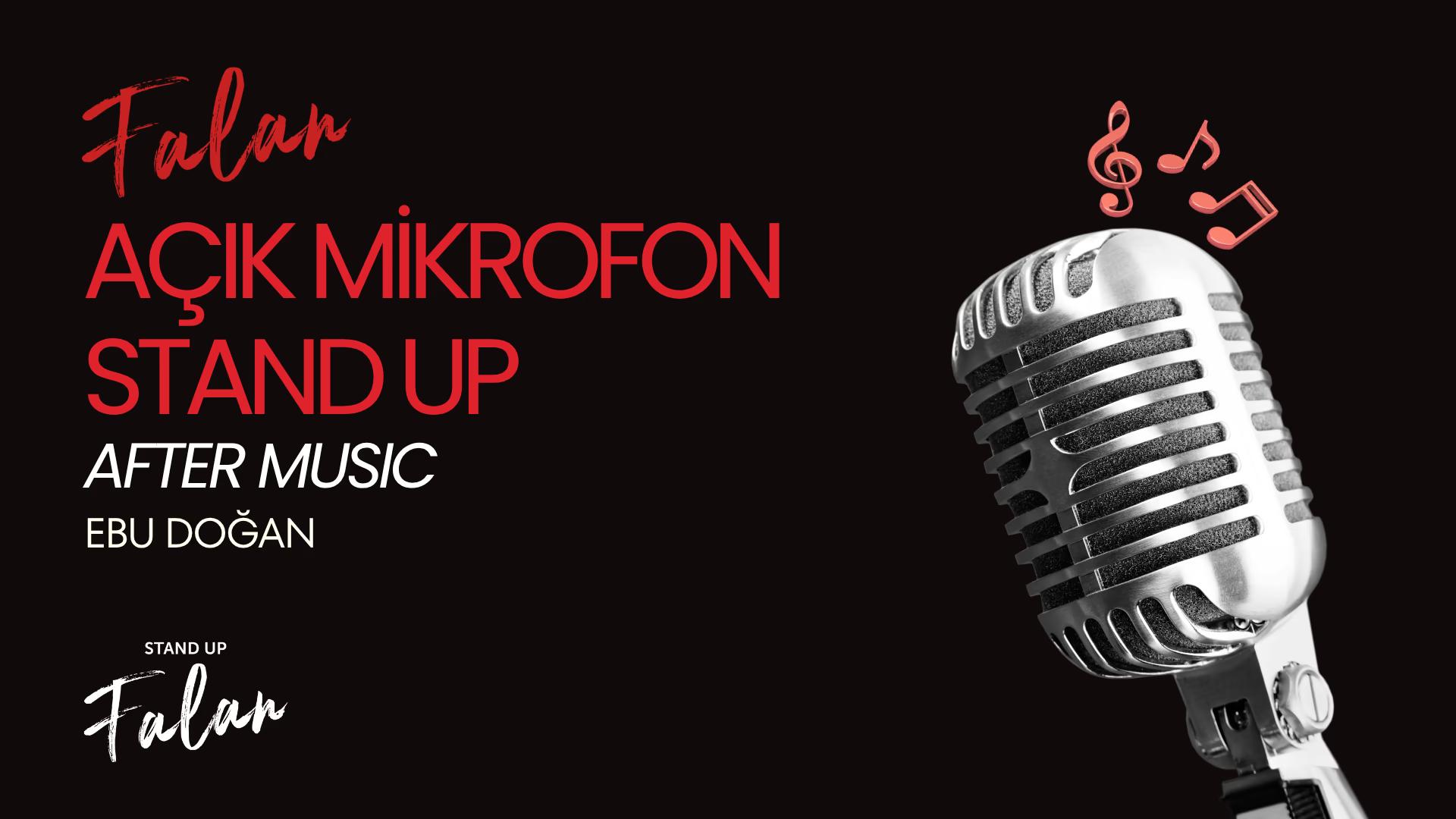 Falan Açık Mikrofon Stand Up After Müzik card