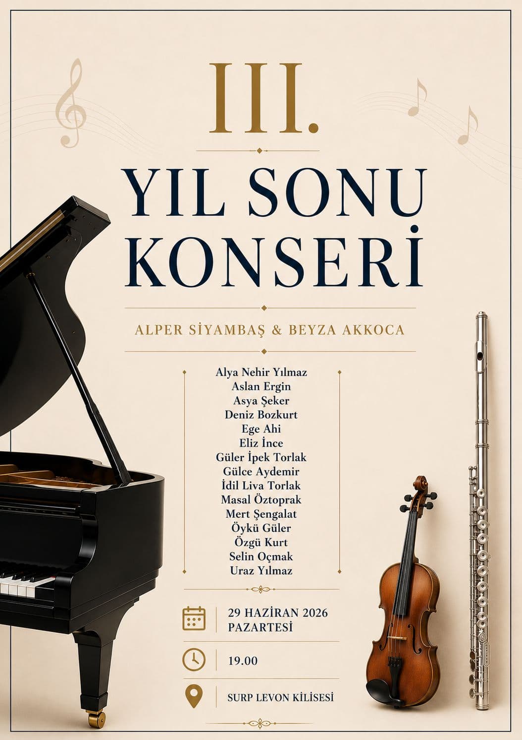 Alper Siyambaş & Beyza Akkoca Öğrencileri III. Yıl Sonu Konseri