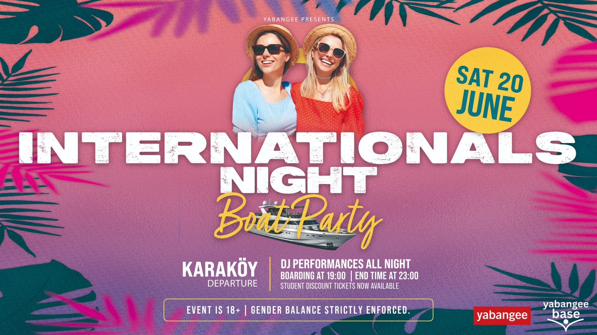 Internationals Night Boat Party (White & Yellow Edition)